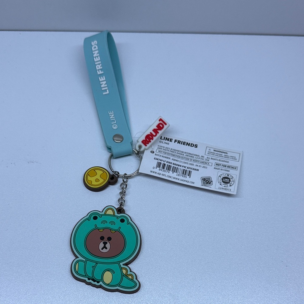 FRIENDS Brown Keychain with Blue Strap
